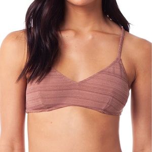 Rhythm Flashdance Trilette Bikini Top In Rosewood